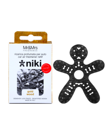 Niki Refill Box - Gold Wood